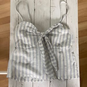 striped cropped tank